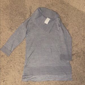 Gray Cowl Neck Sweater